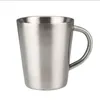 300ML Stainless Steel Mug Double Insulation Coffee Cups Household Simple Water Cup With Handle 4 Colors SEAWAY GWF14159