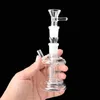 10mm 14mm Two Use Small Mini Glass Bong Rig Hookah Smoking Pipe Shisha Diposable Glass Pipes Oil Burner Tobacco Bowl Accessories Ash Catchers Percolater Bubbler