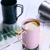 400 ml styl przemysłowy Vintage Kufel do kawy Kubek 304 Kubek ze stali nierdzewnej z Handgrip Mleko Cup Cup Bar Drinkware