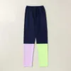 Przyjazd Jesień i wiosna 2 sztuk Kid Girl Spodnie garnitur Casual Garnitury Kolor-Block Stylowe Patchwork Zestawy 210528
