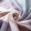 Lakan sätter justchic förtjockad flanell monterad plåtstryck dubbelsidig sammet madrass täcke sängväska vinter sängkläder