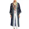 Mayo Kapak-UPS Bohemian Baskılı Uzun Kimono Pamuk Açık Ön Kadın Artı Boyutu Plaj Kıyafetleri Yüzme Suit Kapak Up Q1146 210420