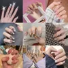 Mode 24 pcs Set Faux Ongles pour Femmes Filles Conseils Floraison Recyclable Faux Ongles Accessoires Manucure Outils