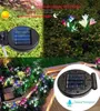 Lampes solaires d'extérieur à LED, couleur rvb, fleur de jardin de lys, lumière décorative de paysage étanche pour la décoration de la cour de la maison