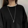 Vintage Metal Dinosaur Pendant Necklace Goth Chain Cute Cartoon Design Charm Choker Necklace For Women Cool Hiphop Jewelry Neck8Spt