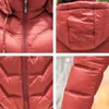 Frauen Graben Mäntel Hohe Qualität 2022 Winter Jacke Frauen Mit Kapuze Baumwolle Gepolsterte Damen Schlank Mantel Lange Parka Mujer Invierno