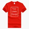 Uw eigen ontwerp Merk / Picture Custom Mannen en Vrouwen DIY Katoen T-shirt Korte Mouw Casual T-shirt Tops Tee 13 Kleur FC001 210707