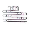 Wholesale S type Stainless steel pants rack clothing hanger European style trousers storage clip A217223