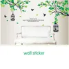Ramo di un albero nido di uccello rimovibile Adesivo da parete romantico divano tv di testa decorazioni per la casa 210420