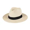 Zomer unisex lint zon hoeden casual vakantie panama topper strohoed vrouwen strand jazz mannen cap opvouwbare chapeau