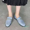 Primavera mulheres escorregar em loafer outono moda senhoras britânicos fivela de metal liso sapatos redondos dedo do pé feminino verde bailarina casual