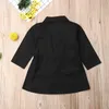 Mode infantile bébé filles garçons enfants veste manteau solide simple boutonnage automne hiver chaud enfants hauts 2-7 ans 211204