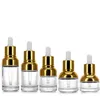 Refillable Glass Dropper Bottles Upscale Empty Sample Bottle Essential Oil Perfume Containers with Pipette For Aromatherapy Eye Dropper Cosmetics 20ml 30ML 40ML