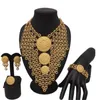 Dubai 24k Gold Big Jewelry Sets Women Wedding Long Necklace05567806