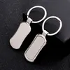 Stainless Steel Metal Blank Keychain Fashion Geometry Shape Pendant Keyring Holder for Men Car Key Chains Kimter-A142Z