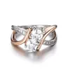 Wedding Rings Fashion Champagne Engagement Ring Inlaid With Yellow Gem For Women 925 Sterling Silver
