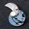 Mini Coin Titanium Alloy Folding Kniv Rostfritt Stål Ficka Öppna Box Knivar Utomhus Camping Nyckelring Hängsmycke Säkerhetsfickor Dec Tool HW491