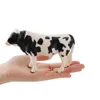 Zoo Farm Fun Cow Action Figur Simulerad Animal Figure Plastmodeller Utbildning för Kidstoys Miniatures Dollhouse 7 st