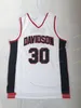 망 기사 스티븐 카레 30 고등학교 농구 유니폼 저렴한 데이비슨 와일드 캣 대학 스티치 농구 셔츠