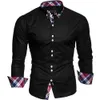 Men's business shirt long-sleeved slim-fit formal casual shirt Camisa Masculina size S-3XL P0812