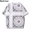 Squared Bandana Men's T-shirt Summer Streetwear Tshirts for Man Male Top 210603