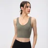 AL0LULU Yoga Sujetador deportivo para mujer Fitness Tube Top Gym Running Workout Crop Top Mujer a prueba de golpes Transpirable Back Cross C2988