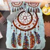 Dream-Catcher Duvet Cover Set Twin Size Bedding Sets Bohemia Feather Home Textiles Queen King Bed Linen For Adults Kids 2/3pcs 210615