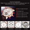 Relógio mecânico multifuncional masculino carnaval de luxo turbilhão automático de esqueletos à prova d'água de negócios Montre Homme Wristwatches