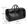 Водонепроницаемая сумка для багажа унисекс большой емкости, портативная спортивная деловая сумка для выходных, мягкий кожаный дорожный чемодан 220222