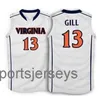 13アンソニージル2 JRスミス15 Malcolm Brogdon Virginia College Basketball Jerseyステッチカスタム任意の数字