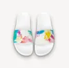 Luxurys Designers slides Slippers summer graffiti flat Slipper bottom men and women sandals fashion causal flip flop with box size 35-46