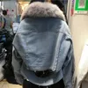 Женские куртки зима теплое сумасшедшее пальто натуральное воротник для волос джинсовая куртка Femal Parkas Overwear F2228