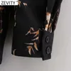 Women Vintage Digital Picture Print Casual Breasted Shirt Female Long Sleeve Blouse Roupas Chic Chemise Tops LS9064 210416