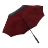 Wiatroszczelna odwrócona składana podwójna warstwa odwrócona chuva parasola kobiety samodzielne stójka deszczowa ochrona C-hook ręce do samochodu Wll640