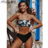 High Waist Bikini Women Bikini Set Sexy Bandeau Brazilian Bikinis Femme Biquini Swimwear Push Up Swimsuit Beach Bathing Suit 210319