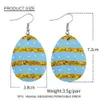 Leather Easter Earrings Dangle Earrings Easter Egg Rabbit Shape Colorful Double-Sided Printing For Girls and Woman RRB12020