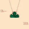 Classic fashion 18K gold rose gold four-leaf clover necklace for women with simple personality and high quality