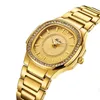 Kobiety Zegarki Damskie Watch Moda Watch Disties Diamond Quartz Gold Wristwatch Life Wodoodporna