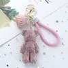 Toppkvalitet Charms Crystal Lovely Violence Bear Keychain Luxury Women Girls Trinets Suspension On Bags Car Key Chain Key Ring Toy358G