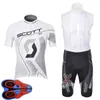 Erkek Bisiklet Forması Set 2021 Yaz Scott Takımı Kısa Kollu Bisiklet Gömlek Önlüğü Şort Takım Elbise Hızlı Kuru Nefes Yarış Giyim Boyutu XXS-6XL Y21041060