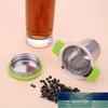 Roestvrijstalen herbruikbare thee-infuser mand fijne mesh thee zeef met handgrepen deksel thee en koffiefilters voor losse blad fabriek prijs expert ontwerpkwaliteit