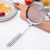 Kök Multi-Functional Filter Spoon Rostfritt Stål Fine Mesh Wire Oil Skimmer Strapher Fried Net Gadgets