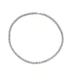 Chaude 5mm alliage diamant Tennis chaîne dames Hip Hop bijoux simple rangée pendentif rétro embellissement collier mode cadeau