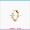Earrings JewelryBoheme 925 Siver Fashion Solitaire Square Zirconia Hie Hoop Earring Drop Delivery 2021 U264L