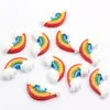 Dekorativa föremål Figuriner 10/50 st Partihandel 30MM Harts Flabtack Rainbow Cloud Cabochons Flat Back Craft Charms Smycken Maki