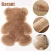 Cartoon Living Room Carpet Bear Tappeti Soft -Skid Floor Area Rug Decor Mordern Shaggy Bedroom Kids Faux Fluffy Tappeti Mats 210626