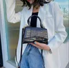 Designer Luxury Top-Handle Shoulder Bag Women Alligator Leather Hourglass Girl Brand B Metal Crossbody Bags Female