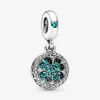 925 Sterling Silver Dazzling Clover Dangle Pendant Charm Bead For European Pandora Jewelry Charm Bracelets