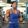 T-shirt da uomo Polo da palestra Canottiera da uomo Muscolo Moda Senza maniche Stringer Marchio Indietro Abbigliamento Bodybuilding Canotte Fitness Allenamento Sport