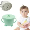 Bambini Gel di silice Originalità Tazza di paglia Cartoon Food Grade Tazze d'acqua portatili Babytraining Bere 11 5wd Y2